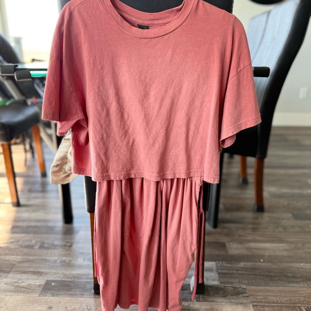 Wild Fable Pink Crop Relaxed T-Shirt
